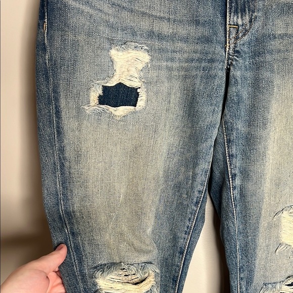 Able Blue Distressed Denim The Slouch Jeans 26 - Picture 2 of 11